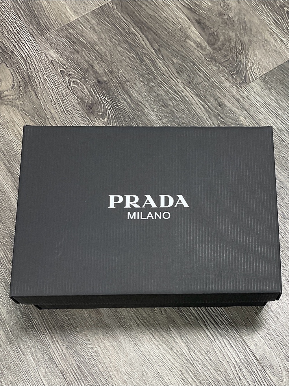 Prada Black Box with White Milano Logo